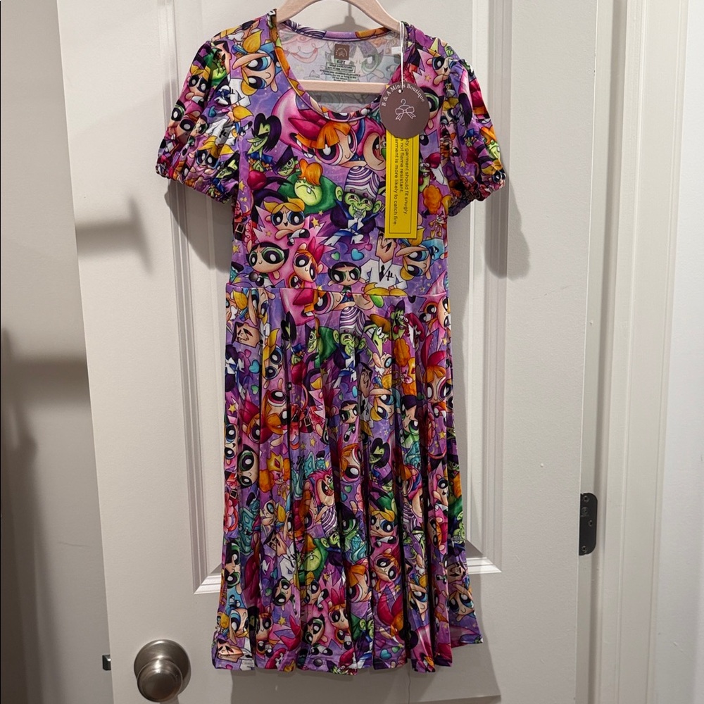 Girls' Power Puff Girls Bamboo Twirl Dress size 6-7 NWT